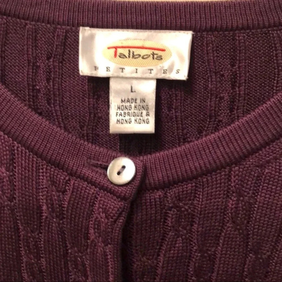 TALBOTS EUC WOMENS PETITE SWEATER TOP TOPS CARDIGAN SHIRTS SHIRT SIZE L LARGE - Picture 6 of 7